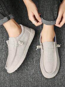 WASIROYI Men's Casual Slip-On Canvas Shoes With MD Outsole, Lightweight, Anti-Slip, Versatile, Suitable For Outdoor, Halloween, Independence Day, School, - Beige - View 11
