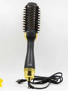 Electric Hot Hair Dryer Straightener Brush With 3 In 1 110V - 彩色 - 查看 3