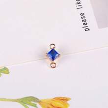 5/10/20 件随机混色铜镀金色方形钻石形双吊坠适用于 DIY 耳环、流苏、手链首饰制作配件 - 彩色 - 查看 17