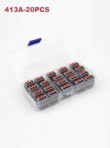 1 caja de conector de cable 222 Conectores eléctricos LED universales compactos y rápidos Bloque de terminales con empuje de 2-5 clavijas 412 413 414 415 - 1 CAJA - Ver 10