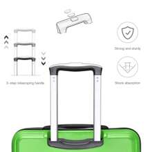 20 Inch Lightweight Fashion ABS Hard Cabin Suitcase Carry-On Hand Luggage With TSA Lock YKK Zipper 4 Double Wheels Trolley Travel Case Ideal For Travel Business Trips Vacations Men And Women - 綠色 - 查看 6