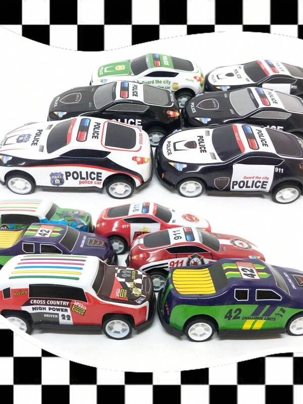 12 PIEZAS Autos de metal a retroceso, Super Racing. Nuevo diseño, alta calidad. Modelo de automóvil de juguete para niños, minicoches de carreras. Simulación de estilo real, las proporciones adecuadas del diseño. Colecciónalos todos. Equipo de carreras Auto Club.