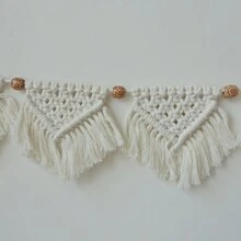 Handmade Boho Wall Hanging Fringe Panels Garland Banner Woven Tapestry With Tassel Crochet Decor Macrame Bohemian Art Decor,Home Decor ,Room Decor,Wall Decor Gifts Birthday Graduation