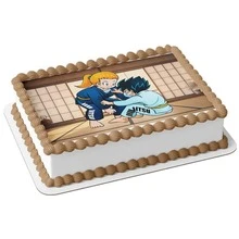 Icing Paper For Decorating Sweets In General For Jiu-Jitsu Baby Cute Cake + Side Strips - Xám - Xem 3