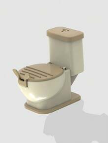 1pc Funny Toilet Shaped Desktop Phone Holder, Portable Universal Smartphone Stand - Beige - View 5