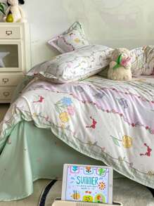 1 件亲肤透气羽绒被套，吸湿排汗柔软质地，耐用可水洗不褪色抗菌加厚保暖被套，适用于卧室、客房、宿舍、儿童房，四季皆宜 - 曼妙花語 - 查看 11