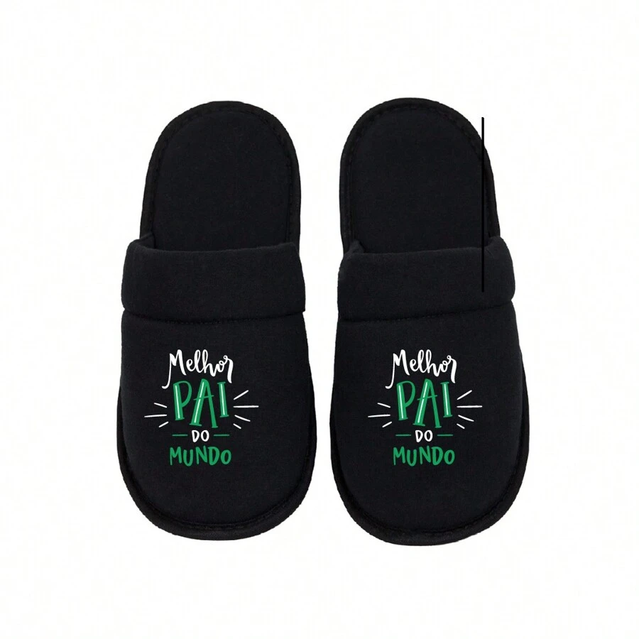 Cotton Day Personalized Father's Day Slippers - 黑色MLHP - 查看 1