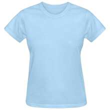 White Babylook Blouse Love Women's Fashion Cotton Shirt - Màu xanh nhạt - Xem 2