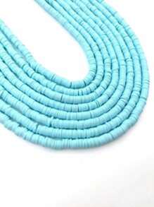 1 szt. 350 szt. 6mm Multicolor miękka glina płaskie okrągłe koraliki dystansowe DIY ręcznie robiona bransoletka naszyjnik akcesoria rzemieślnicze zestaw materiałów eksploatacyjnych, prezent świąteczny