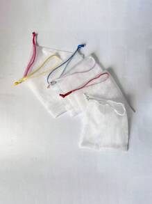 5 件肥皂起泡网，白色肥皂袋，适用于浴室家居浴室装饰秋季装饰返校 - 白色 - 查看 15