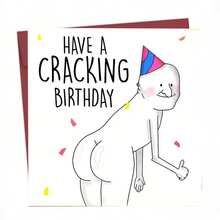 1pc Funny Birthday Card With Offensive Design, Unusual Gift For Family, Friends, Colleagues Or Partner - Multicolor - View 1