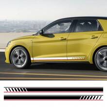 Auto Tür Aufkleber Seitenschweller Grafiken Rennenstreifen Autoteile für Audi A1 8X GB GBA Sportback Ego Plus TFSI E-Tron Urban
