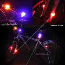 1 件装第五代硅胶青蛙形自行车尾灯 LED 自行车警示灯 - 彩色 - 查看 10