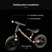 1 件装第五代硅胶青蛙形自行车尾灯 LED 自行车警示灯 - 彩色 - 查看 6