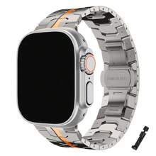 Brazalete de acero inoxidable compatible con correa de Apple Watch de 46 mm, 38 mm, 45 mm, 41 mm, 49 mm, 44 mm, 40 mm, 42 mm para Apple Watch Ultra 10, 9, 8, 7, SE, 6, 5, 4, 3, 2, 1