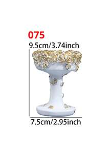 1件/套创意卧室香炉，金属盖中东香炉装饰，香薰扩散器，驱蚊香盒，家居装饰，房间装饰，瑜伽室，露营，花园，露台，经典烛光晚餐道具，装饰品 - 白色 - 查看 17