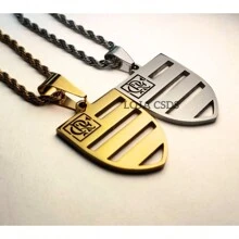 Chain With Pendant Time Fla Stainless Steel Unisex Does Not Darken Laser Engraved Promotion - Bạc - Xem 3