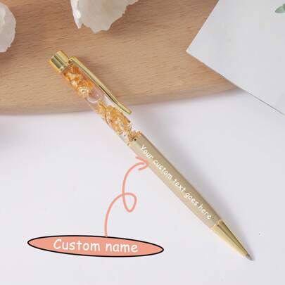 1 szt. Spersonalizowany zestaw długopisów - Złota folia - Spersonalizowany czarny długopis z wygrawerowanym imieniem - Dostarczany w pudełku prezentowym - Kreatywny pomysł na prezent - Prezenty dla nauczycieli, Powrót do szkoły, Imprezy, Wieczory panieńskie, Urodziny, Firmy, Druhny, Spersonalizowane długopisy, Prezenty dla niej, Boże Narodzenie, Dzień Matki Wielofunkcyjny, Pieczęć, Wielokrotnego użytku, Ozdobny Wykwintny, Stylowy, Modny, Nowoczesny, Kontraktowane Złote Unikalne, Spersonalizowane znaleziska skarbów, Moda zimowa, Prezent świąteczny, Dekoracje świąteczne, Spersonalizowane ozdoby świąteczne, Spersonalizowane prezenty dla kobiet/mężczyzn Idealne prezenty dla niego Rodzina, przyjaciele, dzieci, studenci Na rocznice, Na urodziny, Na śluby, Na jesień/jesień/zimę, Do szkoły