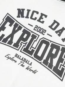 Balabala 男童长袖T恤，2024春秋季打底衫，儿童时尚潮流 - 黑色 - 查看 4