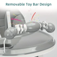 UBRAVOO Foldable Baby High Chair 6 Months Plus, With Large Antislip Pad & ToyRack, Easy To Clean Feeding