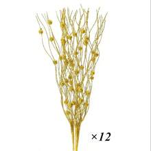 12 件圣诞树人造闪光浆果茎饰品闪光树枝家居节日圣诞派对装饰用品，圣诞节 - 彩色 - 查看 13