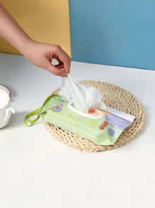 1 件便携式纸巾收纳袋，带翻盖和抽屉式包装的湿巾分配器，可重复使用的旅行湿巾袋，适合夏季海滩旅行，适用于家庭厨房卧室客厅餐厅、家居装饰配件、装饰盒、女性婚礼礼物、夏季旅行节日必备品