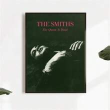 Impresión de arte en lienzo de la portada del álbum de Smiths - The Queen Is Dead - decoración de pared sin marco, arte decorativo de estilo moderno vintage, orientación vertical, para sala de estar, dormitorio, oficina en casa, baño, paredes interiores de cocina