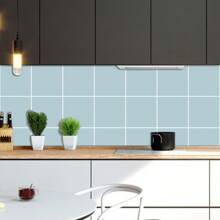 10 件/套自粘简约纯色瓷砖贴纸，适用于厨房、客厅、浴室墙壁、台面装饰、贴纸、墙贴花、家居装饰乙烯基贴花、春季装饰物品让您的家焕然一新、拉玛装饰贴纸 - 彩色 - 查看 6