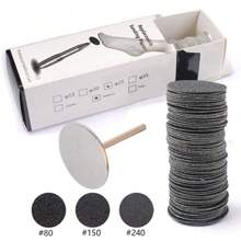 Easy Nail 100pcs/Box 25mm Sanding Paper With Metal Shaft Foot File Callus Remover Replacement Sandpaper Disc Easy To Remove Cutin Dead Skin Calluses 80 150 240