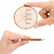 10 Stücke 2–4 Zoll große Naturholzscheiben, Bastelset aus unbehandeltem Holz, vorgebohrt mit Loch, Holzkreise für Kunst, Holzscheiben, Weihnachtsschmuck, DIY-Bastelarbeiten