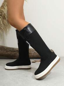 Thick-Soled Retro Outdoor Mid-Calf Rain Boots, Autumn & Winter New Arrival