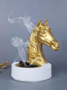 1件/套创意卧室香炉，金属盖中东香炉装饰，香薰扩散器，驱蚊香盒，家居装饰，房间装饰，瑜伽室，露营，花园，露台，经典烛光晚餐道具，装饰品 - 白色 - 查看 16