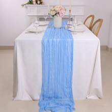 4-Seasons Vintage Country Style Sheer Fabric Tablecloth, Tablerunner, Bohemian Elegant Decor For Easter, Wedding, Baby Shower, Birthday Party, Rustic Dining Table Centerpiece - Multicolor - View 39