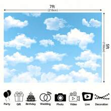 1 pièce, arrière-plan polyvalent du ciel et des nuages pour la photographie, parfait pour les événements, les fêtes et l'utilisation en studio