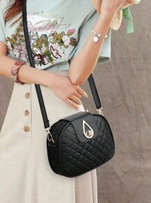 New Large Capacity Handbag, Women's Fashion High-Quality Shoulder Bag, Goddess Crossbody Bag [Zipper Direction Random] - Black - View 5