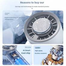 1 件手持冰压缩风扇 USB 可充电半导体制冷便携式小型充电涡轮迷你风扇空调 - 多色 - 查看 9