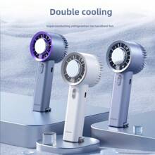 1 件手持冰压缩风扇 USB 可充电半导体制冷便携式小型充电涡轮迷你风扇空调 - 多色 - 查看 8