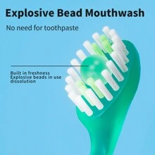 Przenośna szczoteczka do zębów 5 w 1 i nić dentystyczna do głębokiego czyszczenia jamy ustnej, 8/16/32 szt. pękających koralików do czyszczenia świeżego oddechu, jednorazowa szczoteczka do zębów i nić dentystyczna dla dorosłych, par, podróży rodzinnych, hoteli, w pudełku/torbie
