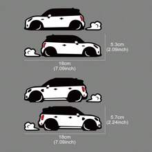 Car Outline Stickers For MINI Cooper S R55 R56 F56 F55 F57 F60 R60 Countryman JCW Vinyl Decor Decals Auto Tuning Accessories - Black White Red - View 10