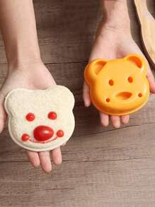 3 件装小熊三明治模切机卡通兔子汽车面包三明治制作机饼干切割工具 - 彩色 - 查看 2