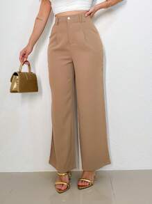 ADD WOMEN'S FASHION EIRELI- XX061, WOMEN'S TAILORED PANTS, HIGH WAIST, PANTALON, ELEGANT, CASUAL, EVERY DAY, WORK, SUPER NAKED. - màu nâu - Xem 1