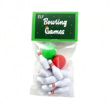 Fun Christmas Decoration And Dollhouse Accessory Doll Mini Bowling Set Holiday Game Prop,Christmas - White - View 6