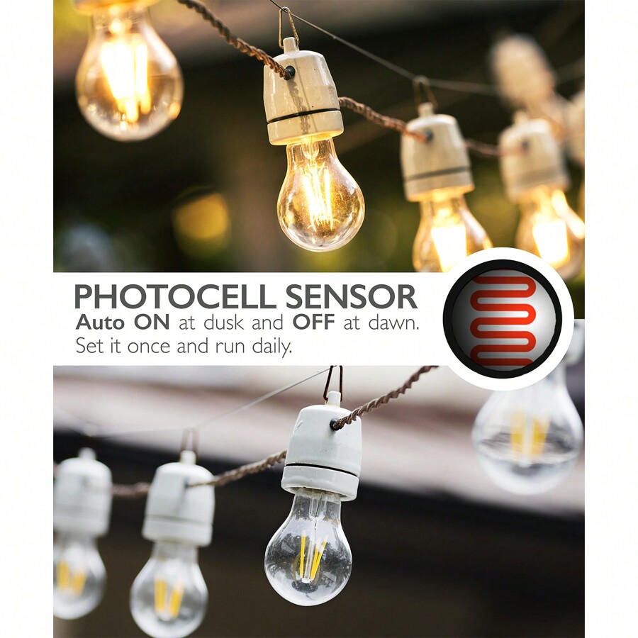 Fosmon [UL Listed] Outdoor Countdown 2 Outlet Timer With Photocell