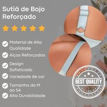 Plus Size Basic Reinforced Bra With Cups For Everyday Life Wide Strap Bra Comfortable Adjustment - trắng - Xem 5