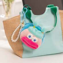 Sausage Mouth Potato Girl Braid Keychain, Creative Plush Coin Purse Pendant - Sausage Mouth Braid Girl - View 3