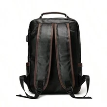 Balo da PU cổ điển Unisex, Túi đựng máy tính xách tay công sở dung tích lớn cho sinh viên đại học, Balo dã ngoại thông thường Halloween Giáng sinh Mùa thu Túi đựng đồ đi học đại học Túi quà tặng cho nam Túi la hét cho nam Balo trở lại trường Balo đi bộ đường dài Quà tặng nam du lịch Mùa đông Ngày lễ Lễ Tạ ơn Đa năng Di động Thời trang Thường ngày cho nam Quà tặng cho bố Quà tặng bạn trai Kỳ nghỉ - màu đen - Xem 5