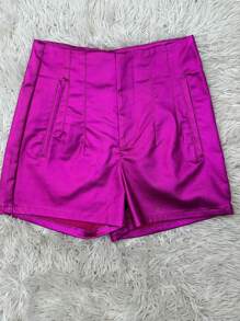 MEIYABAO Women's Shorts Comfortable And Quality Resin Fabric - 紫色 - 查看 1