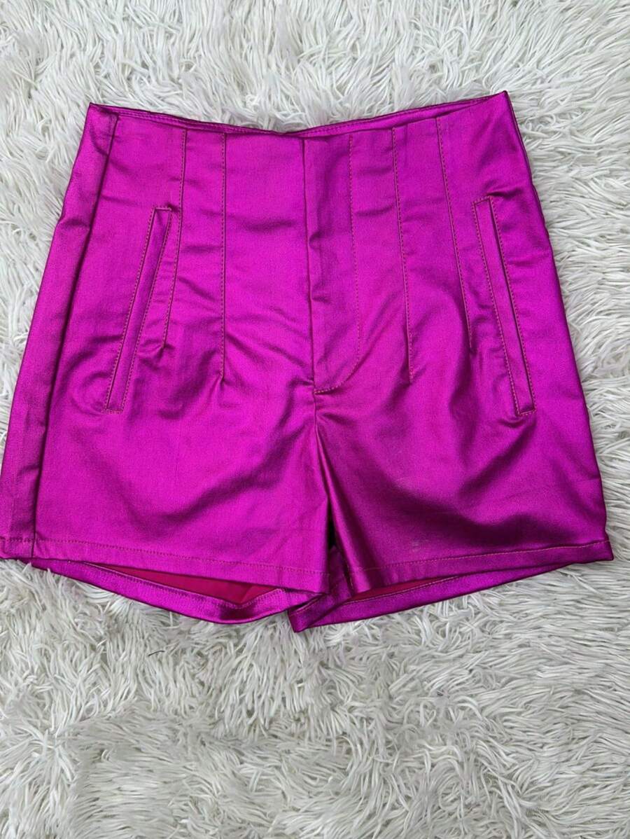 MEIYABAO Women's Shorts Comfortable And Quality Resin Fabric - 紫色 - 查看 1