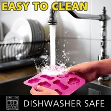 1 件硅胶烘焙模具、狗零食模具、可爱小狗爪子和骨头二合一硅胶模具、8 腔冰块托盘、冷冻模具、宠物猫狗爪巧克力模具、用于烘焙巧克力、糖果、果冻、冰淇淋、冰块、狗零食的烘焙托盘、返校