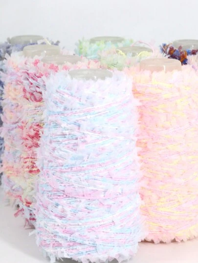 330Meters/Reel Rainbow Butterfly Paper Yarn Hand Mixed Blend Partner Thread Thread Wiring Chunky Yarn Decoration